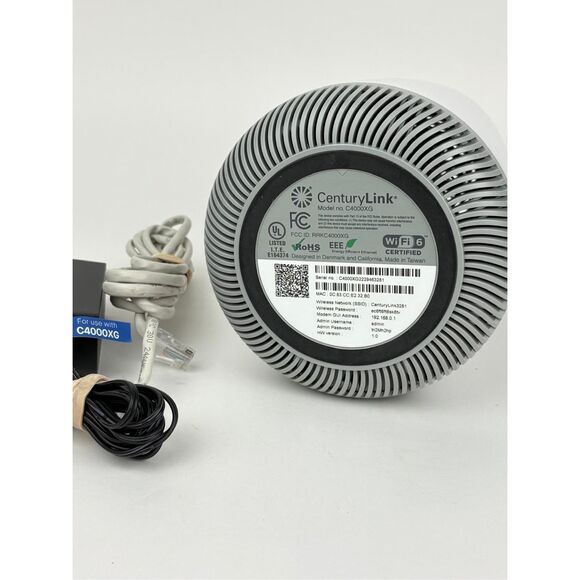 Century Link C4000XG GreenWave Gigabit FIBER Wi-Fi Modem Router Combo (Not DSL) - Picture 7 of 9